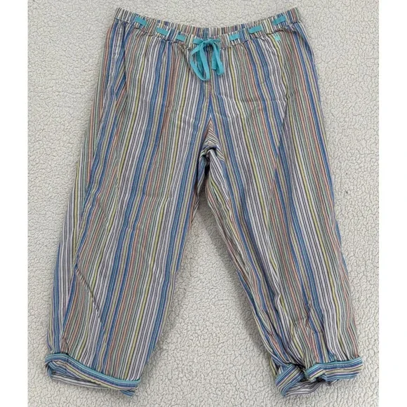 Victoria's Secret Women Size L Stripe Pajama Set Long Sleeve Button Top Pants - Picture 4 of 9